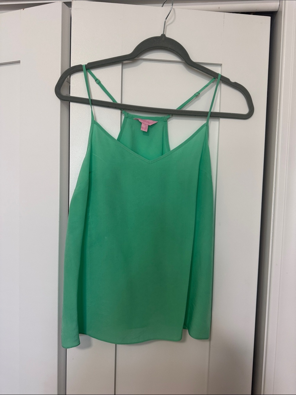 Lilly Pulitzer  Green V-Neck Spaghetti Strap Tank